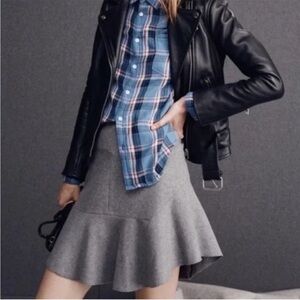 Madewell Wool Blend Gray Skirt 2